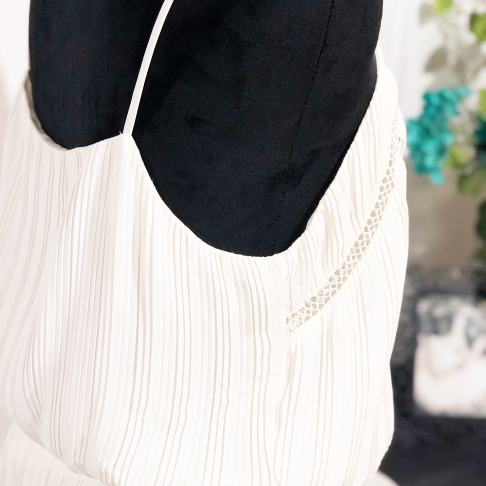 Express White Pleated Cami Dress - Picture 3 of 7